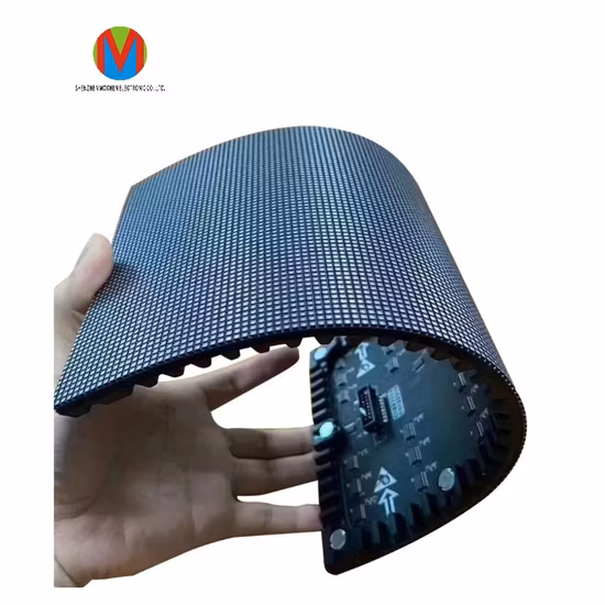 Écran flexible incurvé d'intérieur d'affichage à LED de module mou de colonne cylindrique P4