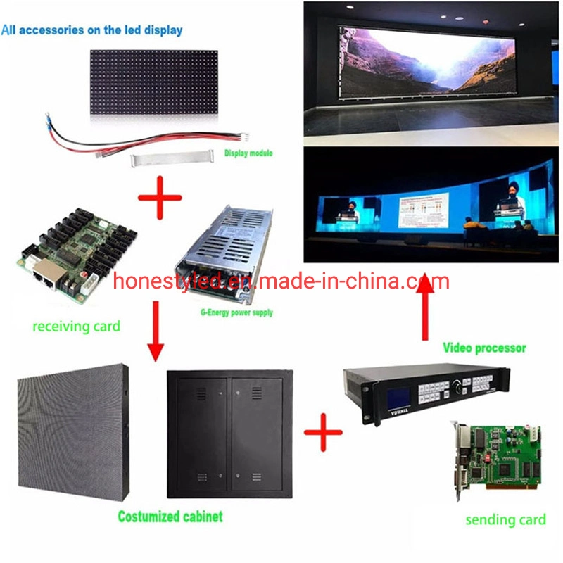 Stage Background Portable LED Video Wall Display RGB Full Color Small Pitch P5 HD Front Service Outdoor LED Display