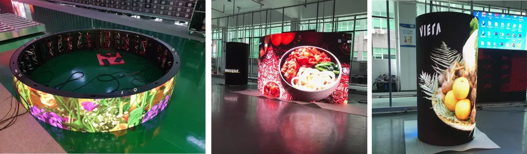 240X120mm P4 Soft Curved Flexible LED Screen High Definition Indoor Full Color Customized Soft LED Display Screen