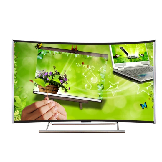 49/50/55/60/65 pouces verre incurvé Android Smart TV LED 4K TV télévision intelligente écran de télévision LED incurvé